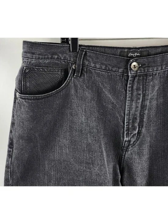 Sean John Jeans Mens 40x33 Denim Black Y2K Hip Hop Baggy - Picture 3 of 9
